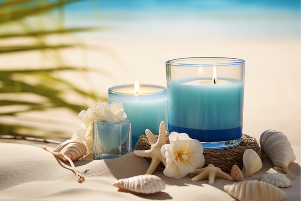 DIY Beach Gel Candles