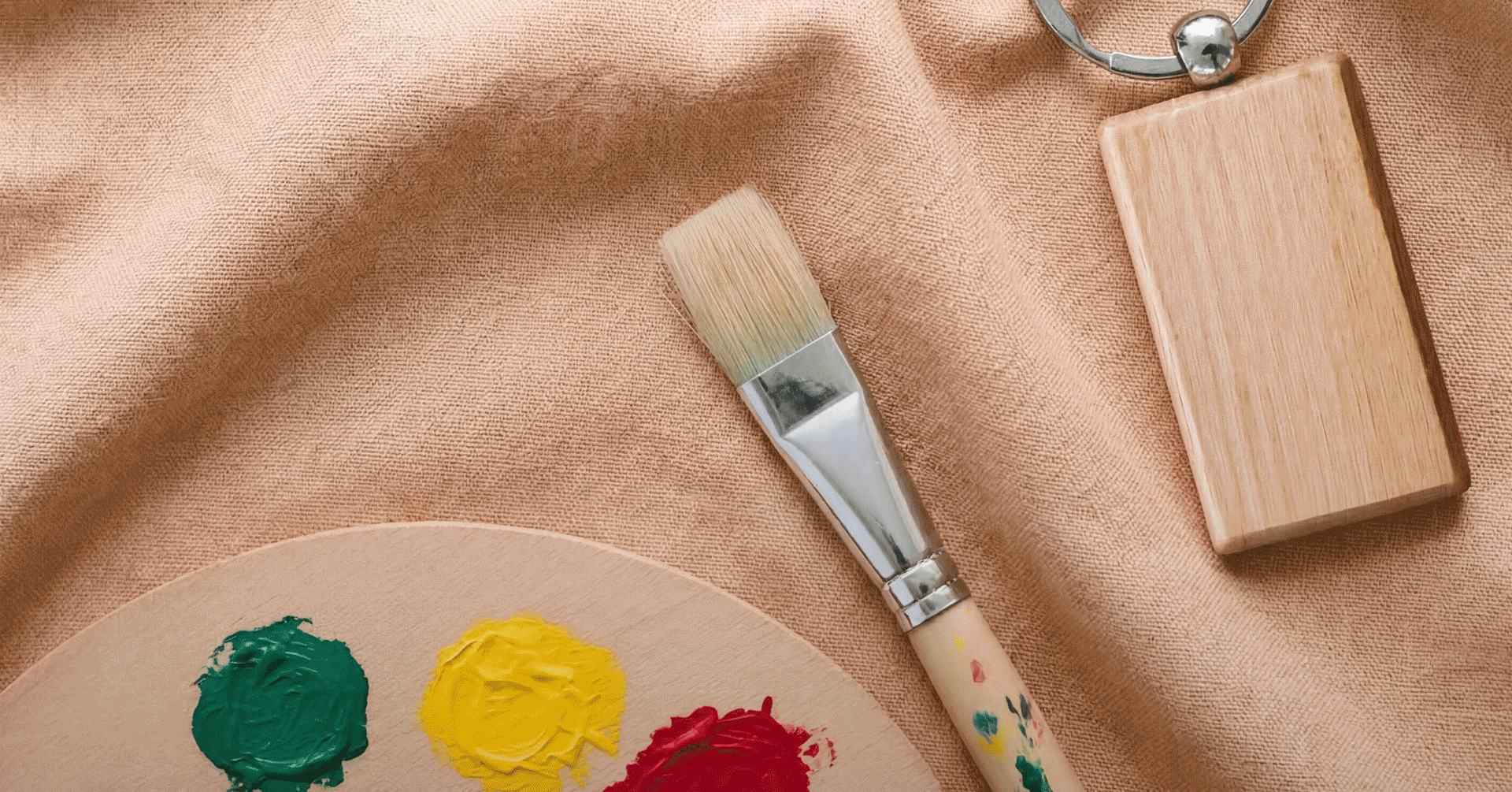 Wooden Key Chain Painting