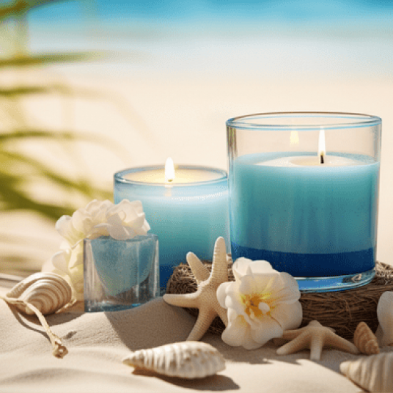 DIY Beach Gel Candles